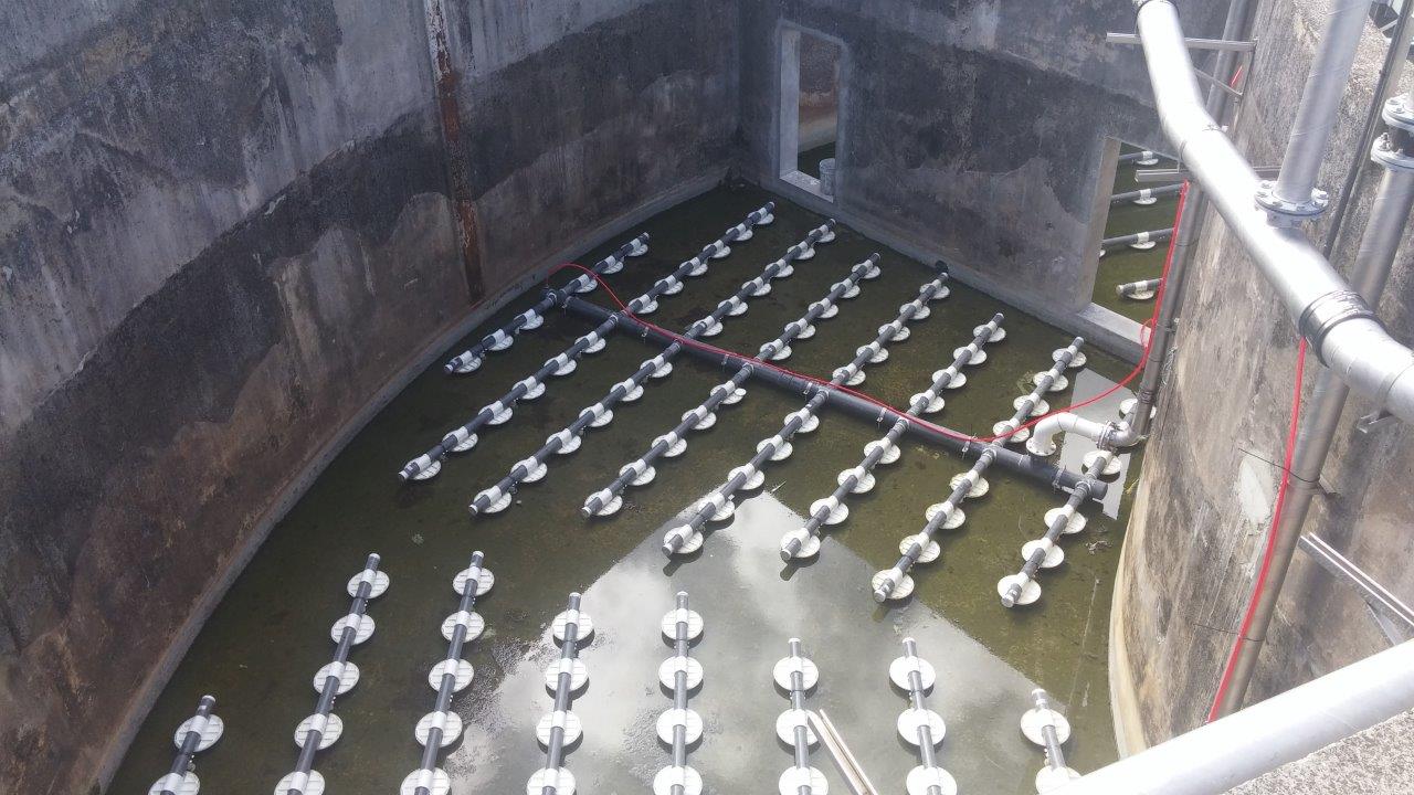 Weno WWTP Upgrade - Sulzer Nopon DIffusers Awaiting Commissioning